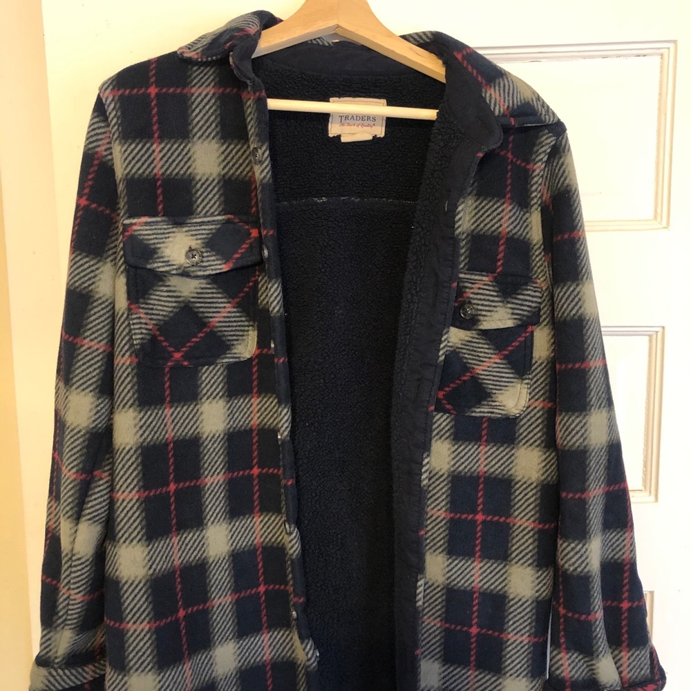 Flannel light jacket fleece